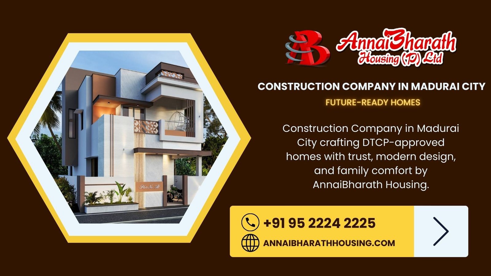 Construction Company in Madurai City building DTCP-approved modern homes by AnnaiBharath Housing