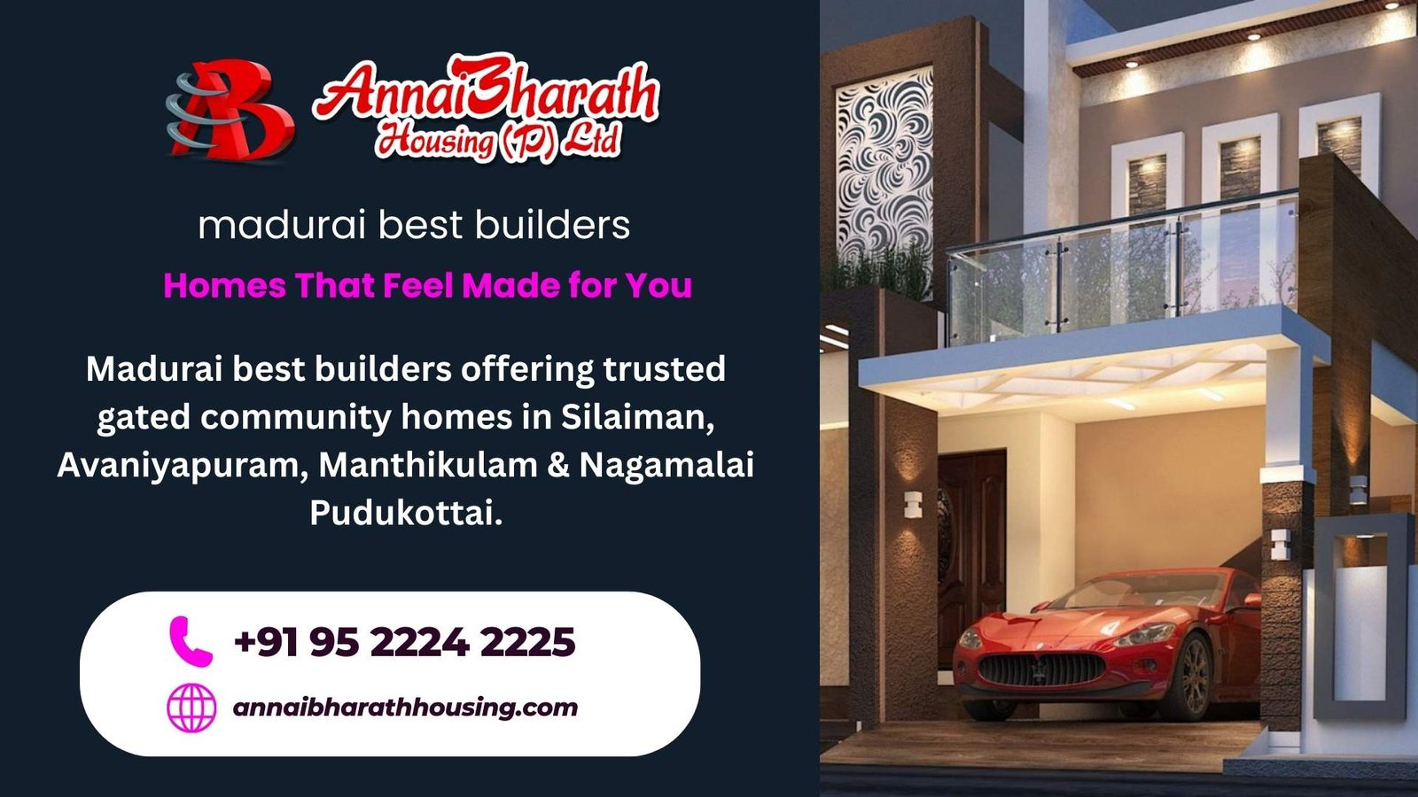 Modern gated community home by AnnaiBharath Housing, showcasing why they are known as Madurai best builders.