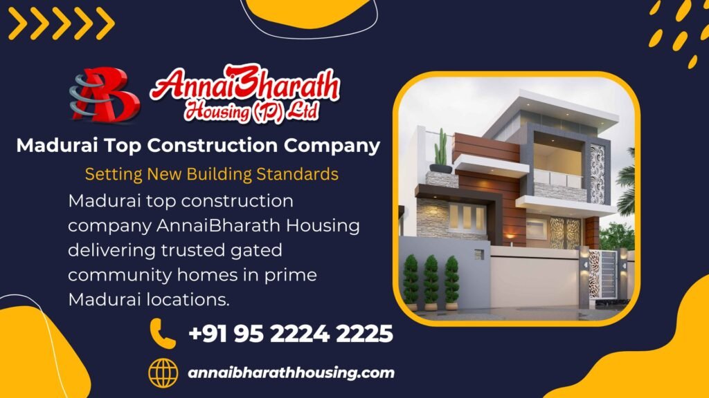 Premium gated community home by AnnaiBharath Housing, recognised as a Madurai top construction company.