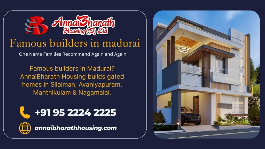 Famous builders in Madurai AnnaiBharath Housing gated community modern villa exterior