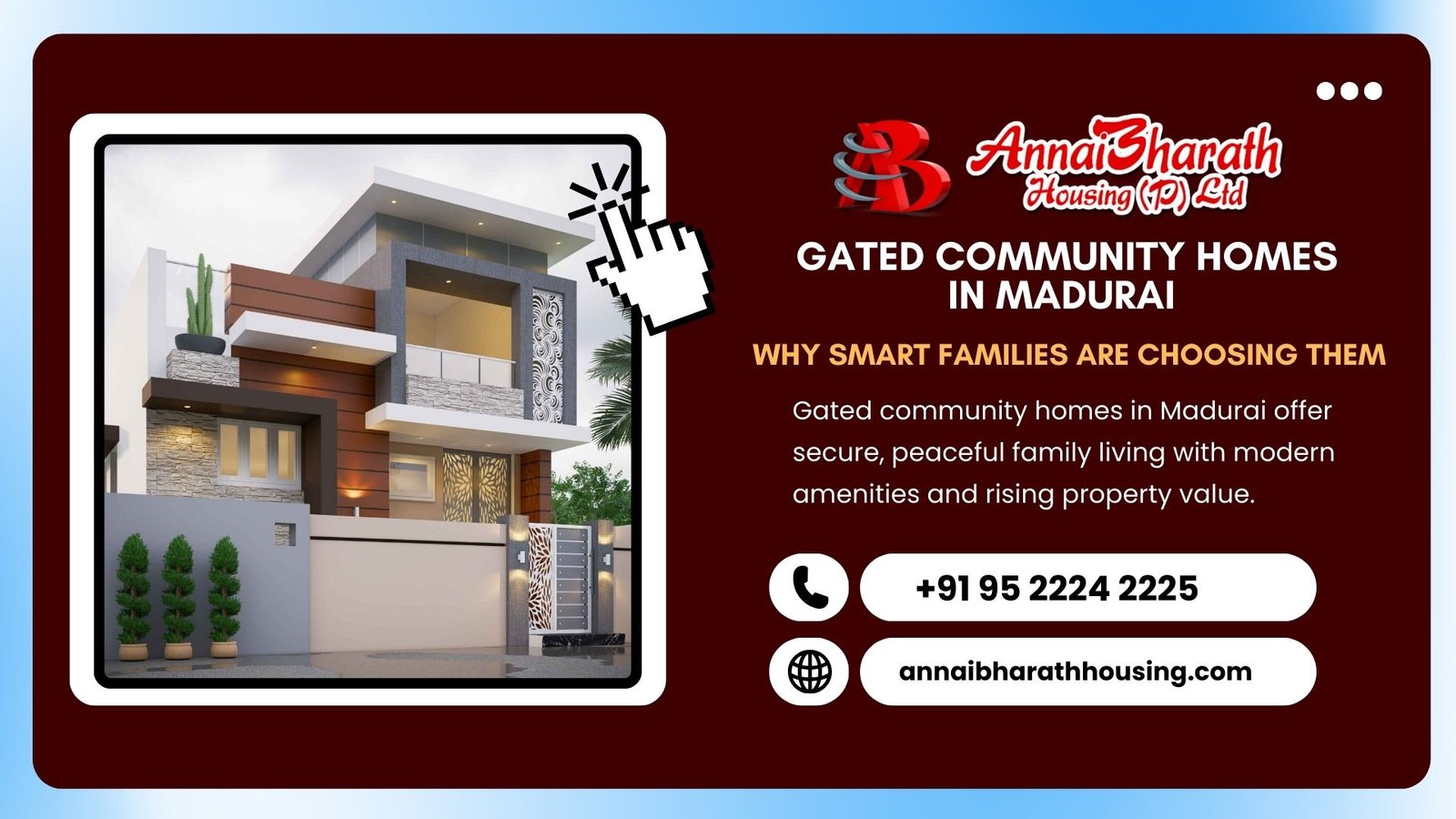 Gated community homes in Madurai offer secure, peaceful family living with modern amenities and rising property value.