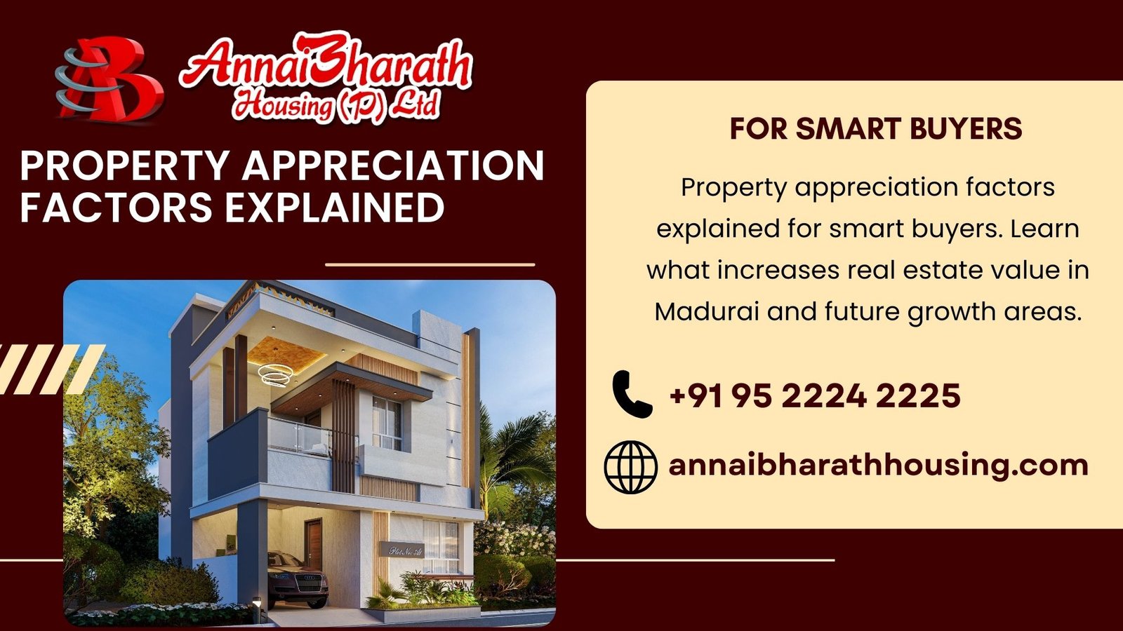 Property appreciation factors explained for smart buyers. Learn what increases real estate value in Madurai and future growth areas.